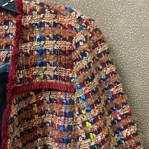 🔥🔥🔥Anthropologie Harlequin Tweed Blazer Jacket - Picture 10 of 16